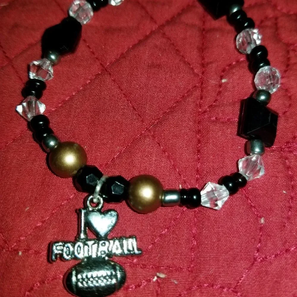 Handmade Football bracelet